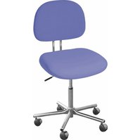 Židle laboratorní, otočná, čalouněný sedák a opěrák typ NOBORETA V
